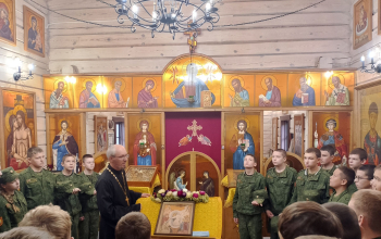 Первокурсники кадетского училища посетили храм святого великомученика Димитрия Солунского