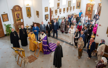 В день 500-летия агрогородка Зембин епископ Амвросий совершил молебен в храме святого Архангела Михаила