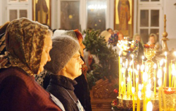 Ночная торжественная Литургия в храме Рождества Христова