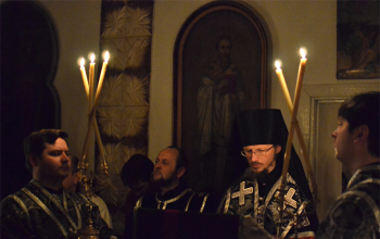 Епископ Борисовский Вениамин совершил Великое Повечерие с каноном Андрея Критского