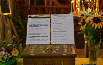 Ковчег с частицами мощей святых в храме Дмитрия Донского