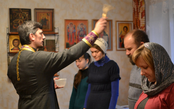 Освящение иконописной студии и мастерской