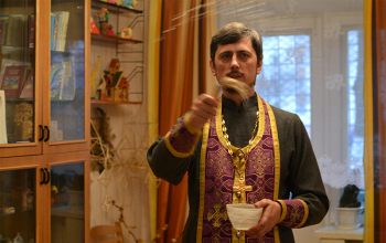 Освящение иконописной студии и мастерской