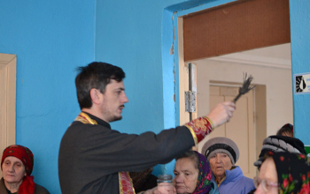 Освящение молитвенной комнаты в д. Бродовка