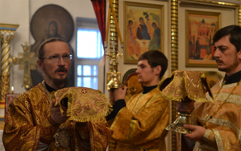 Литургия св.Василия Великого в храме Александра Невского