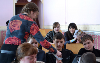 Волонтёры печанского храма в средней школе №17