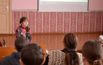 Волонтёры печанского храма в средней школе №17