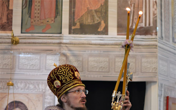 Епископ Борисовский Вениамин в Свято-Ксениевском женском монастыре