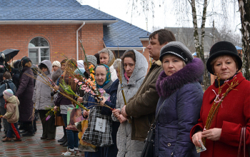 Вербное воскресенье в Борисовском благочинии