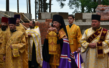 Закладка капсулы в основание храма Георгия Победоносца
