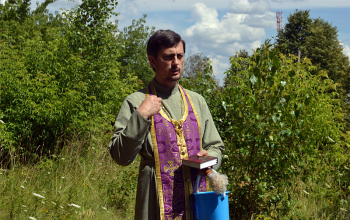 Освящение креста в д. Кимия
