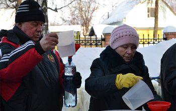 Великое освящение воды в Крещенский Сочельник