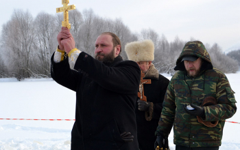 Освящение воды в р.Березине