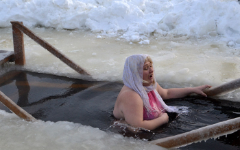 Освящение воды в р.Березине