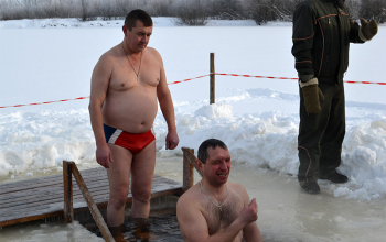 Освящение воды в р.Березине