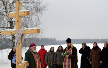 Освящение креста в д.Бродовка Борисовского района