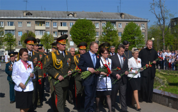 Священники Александр Вербило и Сергий Башкиров приняли участие в митинге, посвященном Дню Победы