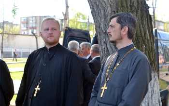 Священники Александр Вербило и Сергий Башкиров приняли участие в митинге, посвященном Дню Победы