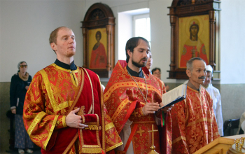 Священники Александр Вербило и Сергий Башкиров приняли участие в митинге, посвященном Дню Победы