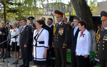 Священники Александр Вербило и Сергий Башкиров приняли участие в митинге, посвященном Дню Победы