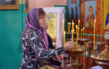 Протоиерей Александр Вербило в храме Преображения Господня в д.Велятичи