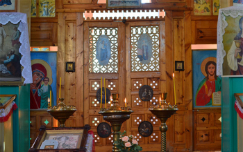 Протоиерей Александр Вербило в храме Преображения Господня в д.Велятичи