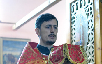 Протоиерей Александр Вербило в храме Преображения Господня в д.Велятичи