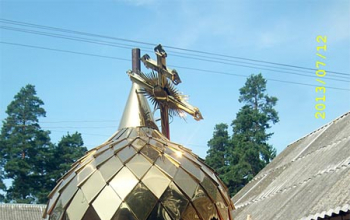 На ганцевичском храме установлен купол
