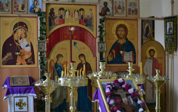 Протоиерей Александр Вербило ознакомился с ходом ремонтных работ в храме д.Гора