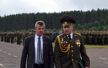 Священник Сергий Башкиров на принятии присяги в 72 ОУЦ