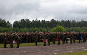 Священник Сергий Башкиров на принятии присяги в 72 ОУЦ