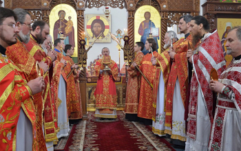В среду Светлой седмицы духовенство Борисовской епархии совершило Литургию в Воскресенском соборе г.Борисова
