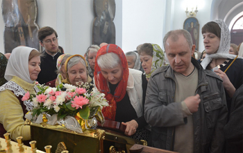 В Борисов прибыла икона и ковчег с частицей мощей святых Петра и Февронии Муромских