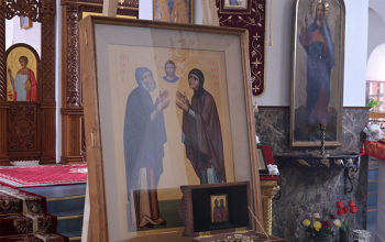 В Борисов прибыла икона и ковчег с частицей мощей святых Петра и Февронии Муромских