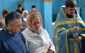 Молебен в храме Успения Пресвятой Богородицы д. Зоричи