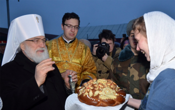 Митрополит Павел совершил Литургию в Борисовском Воскресенском кафедральном соборе