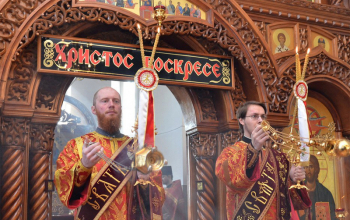 Пасха 2017: Владыка Вениамин в храме Рождества Христова 