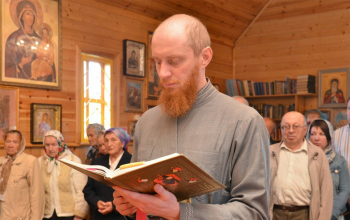 Преосвященнейший Вениамин в храме Рождества Пресвятой Богородицы в д. Житьково