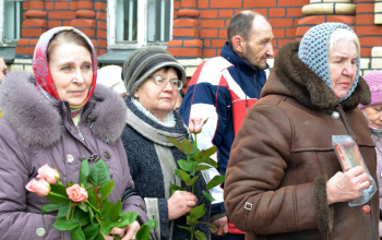 Икона блаженной Матроны Московской и ковчег с частицей мощей святой прибыли в Воскресенский собор г.Борисова