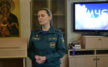 Беседа о пожарной безопасности в храме Рождества Христова