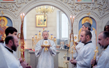 В Навечерие Богоявления епископ Борисовский и Марьиногорский Вениамин совершил Божественную литургию в храме-часовне Святого Богоявления