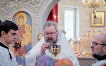 В Навечерие Богоявления епископ Борисовский и Марьиногорский Вениамин совершил Божественную литургию в храме-часовне Святого Богоявления