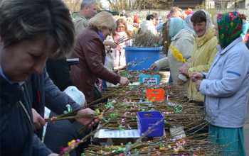 Вербное воскресенье в храме Рождества Христова г. Борисова