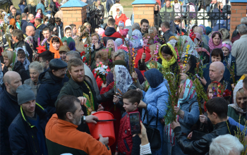 Вербное воскресенье в храме Рождества Христова г. Борисова