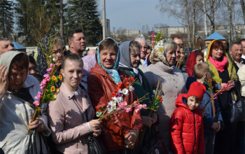 Вербное воскресенье в храме Рождества Христова г. Борисова